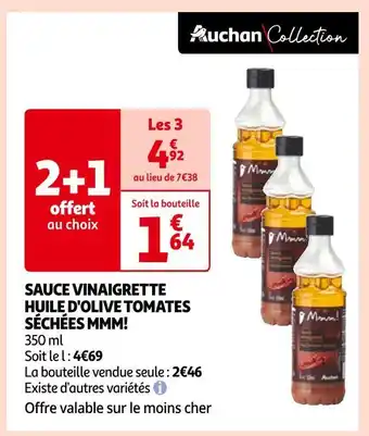 Auchan Mmm! sauce vinaigrette huile d'olive tomates séchées offre
