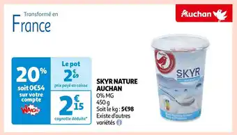 Auchan Auchan skyr nature offre