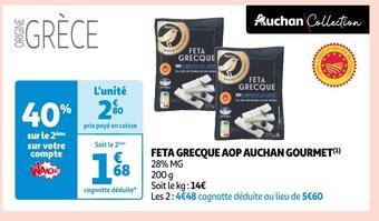 Auchan Auchan gourmet feta grecque aop offre