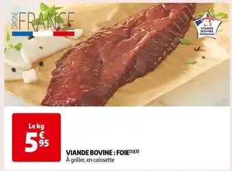 Auchan Supermarché Viande bovine : foie offre