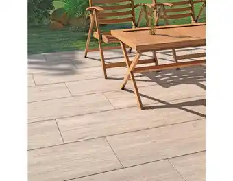 Brico Dépôt Carrelage de sol extérieur vosges grip coloris chêne - l. 30 x l. 60 cm ep : 8 mm offre