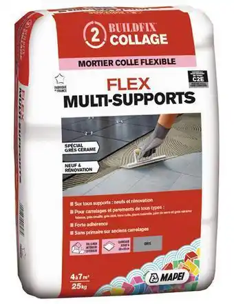 Brico Dépôt Mapei mortier colle flex multisupport c2e* - 25 kg offre
