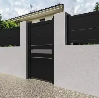 Brico Dépôt Portillon aluminium battant sitia 1 m gris anthracite offre