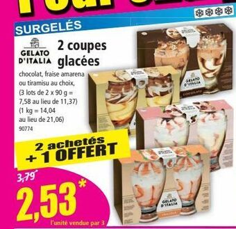 Norma 2 coupes glacées offre