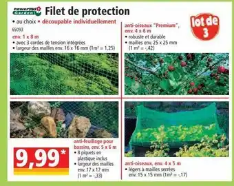 Norma Filet de protection offre
