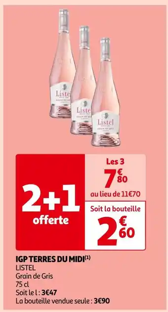 Auchan Listel igp terres du midi offre