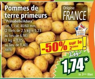 Norma Pommes de terre primeurs offre