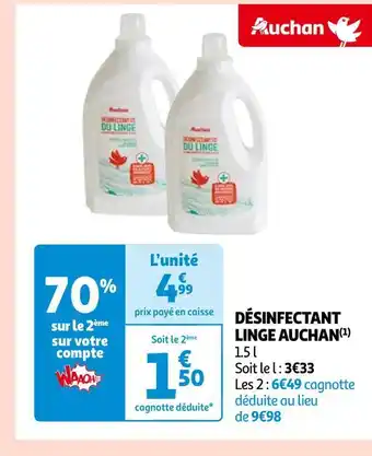 Auchan Auchan désinfectant linge(1) offre