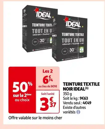 Auchan Ideal teinture textile noir (1) offre