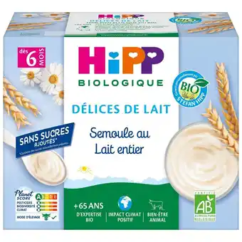 Auchan Supermarché Délices de lait hipp biologique offre