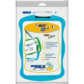 Auchan Lot d'une ardoise velleda + 8 feutres velleda bic offre