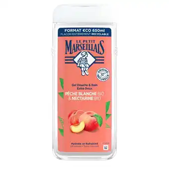 Auchan Gel douche extra doux pêche nectarine le petit marseilllais offre