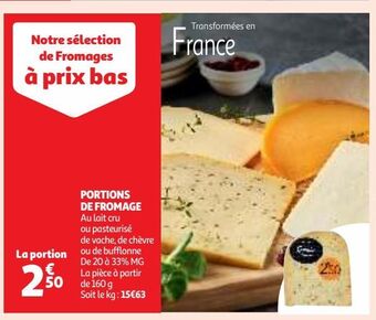 Auchan Supermarché Portions de fromage offre