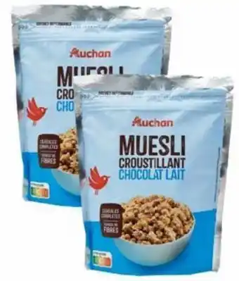Auchan Muesli croustillant chocolat au lait auchan offre