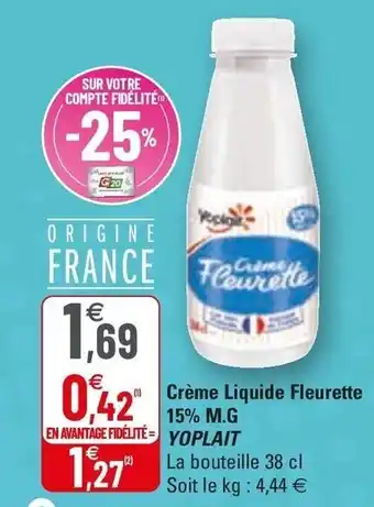 G20 Crème Liquide Fleurette 15% M.G offre