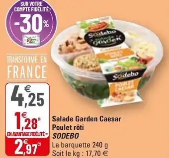G20 Slade Garden Caesar Poulet Rôti offre