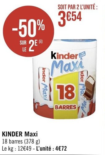 Géant Casino KINDER Maxi offre
