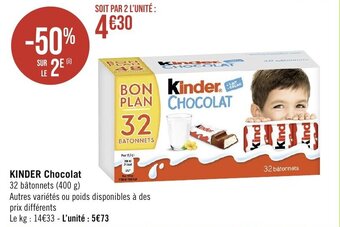 Géant Casino KINDER Chocolat offre