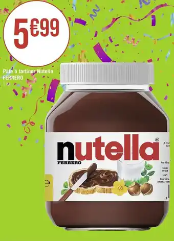 Géant Casino Pâte à tartiner Nutella FERRERO offre