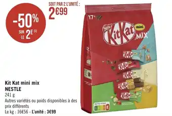 Géant Casino Kit Kat mini mix NESTLE offre