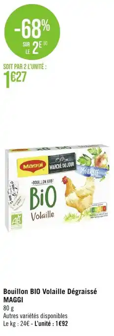 Géant Casino Bouillon BIO Volaille Dégraissé MAGGI offre
