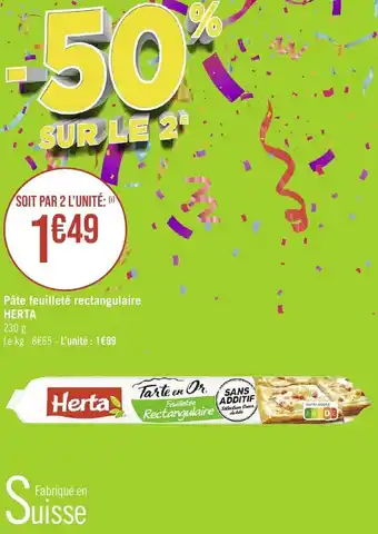 Géant Casino Pâte feuilleté rectangulaire HERTA offre