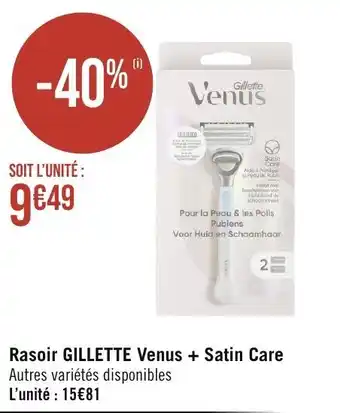 Géant Casino Rasoir GILLETTE Venus + Satin Care offre
