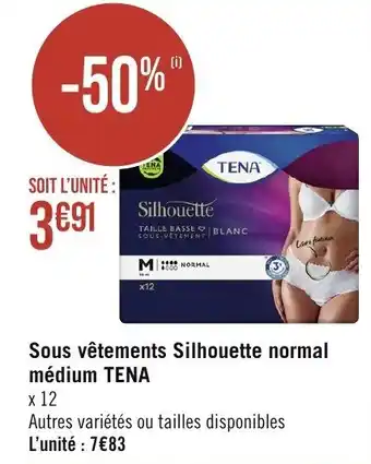 Géant Casino Sous vêtements Silhouette normal médium TENA offre