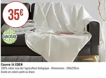 Géant Casino Couvre lit EDEN offre
