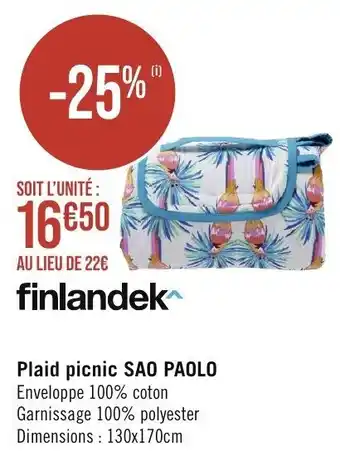 Géant Casino Plaid picnic SAO PAOLO offre