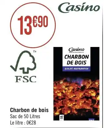 Géant Casino Charbon de bois offre