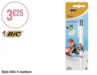 Géant Casino Stylo bille 4 couleurs offre