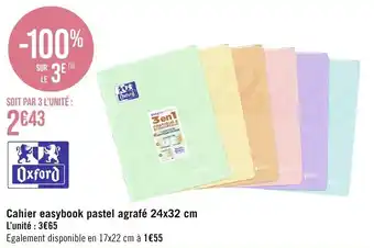 Géant Casino Cahier easybook pastel agrafé 24x32 cm offre