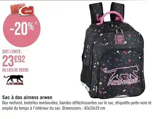Géant Casino Sac à dos airness arwen offre