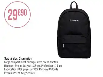 Géant Casino Sac à dos Champion offre
