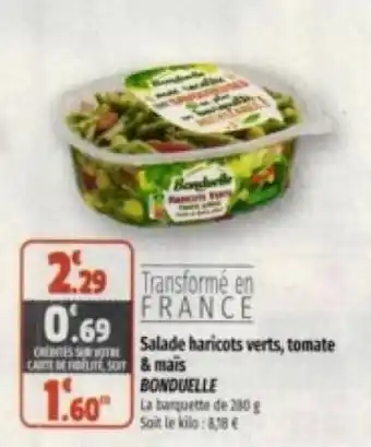 Coccinelle Supermarché Salade haricots verts, tomate & mais BONDUELLE offre