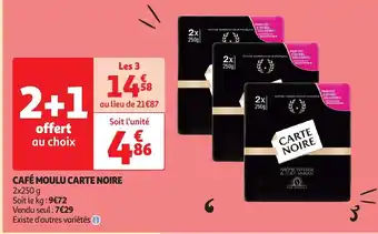 Auchan CAFÉ MOULU CARTE NOIRE offre