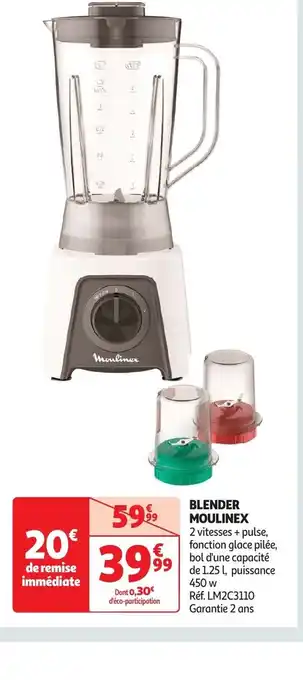 Auchan BLENDER MOULINEX offre