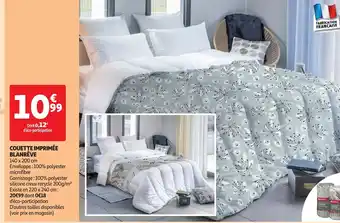 Auchan COUETTE IMPRIMÉE BLANRÊVE offre