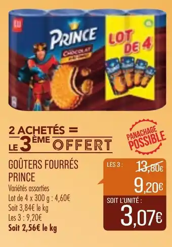 Match Goûters Fourrés Prince offre