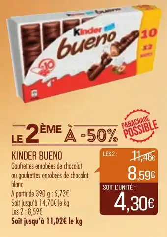 Match Kinder Bueno offre