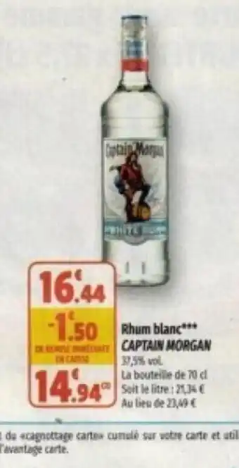 Coccinelle Supermarché Rhum blanc*** DERETE CAPTAIN MORGAN offre