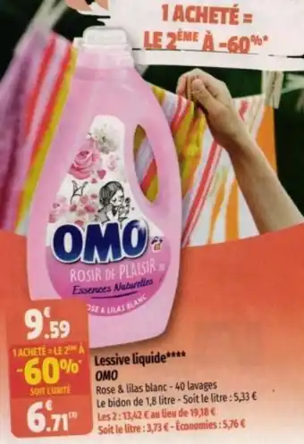 Coccinelle Supermarché Lessive liquide**** OMO offre