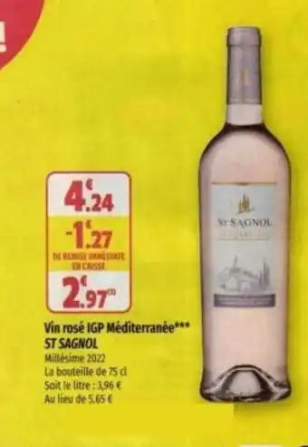 Coccinelle Supermarché Vin rosé IGP Méditerranée*** offre