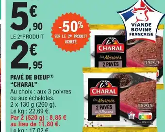 E.Leclerc PAVÉ DE BŒUF(¹) "CHARAL" offre