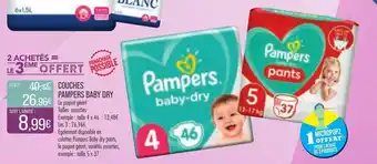 Match Couches Pampers Baby Dry offre