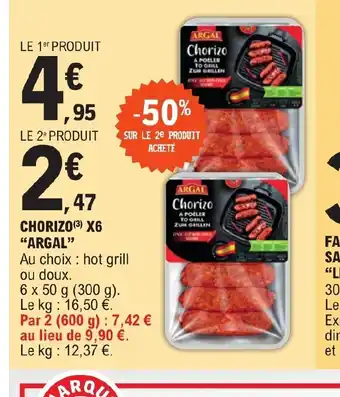 E.Leclerc CHORIZO (³) X6 "ARGAL" offre