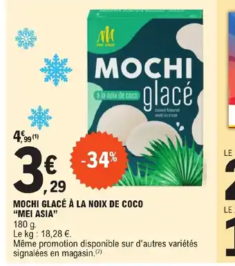 E.Leclerc MOCHI GLACÉ À LA NOIX DE COCO offre