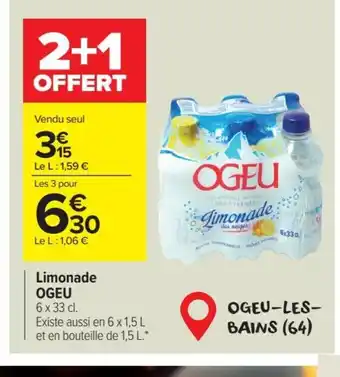 Carrefour Limonade OGEU offre