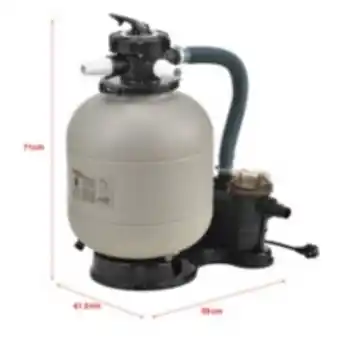 Pompe filtre à sable pour piscines 18-30 m³ 400 w plastique cuivre beige [pro.tec]